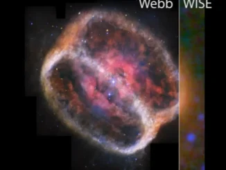 Planetary Nebula NGC 1514 Crystal Ball Nebula WISE vs Webb comparison