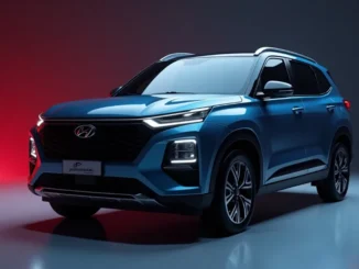 Hyundai Venue 2025 facelift interior with curved dual-screen dashboard