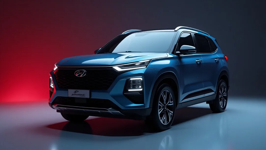 Hyundai Venue 2025 facelift interior with curved dual-screen dashboard