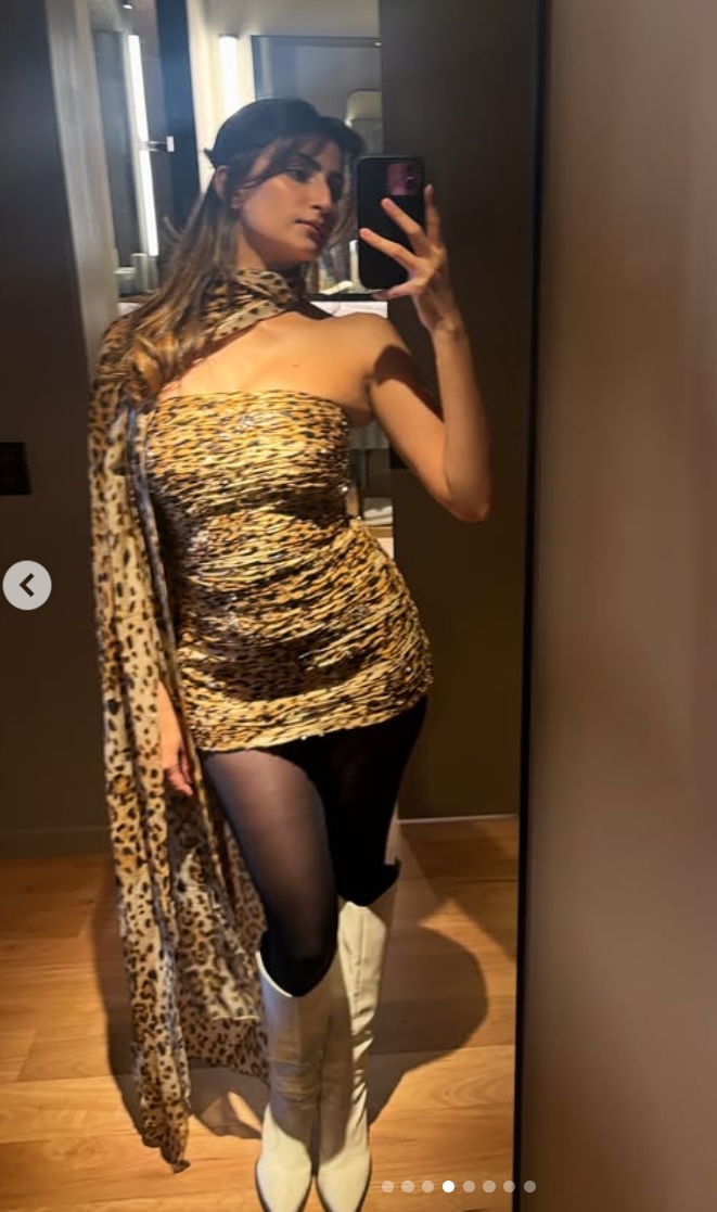 Palak Tiwari leopard dress photos