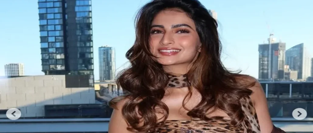 Palak Tiwari posing in leopard-print dress on Instagram