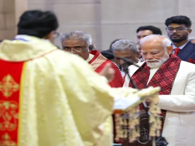 PM Modi Christmas video, Cathedral Church Redemption Delhi, Modi Christmas service 2025, Delhi Christmas prayers, Prime Minister church visit