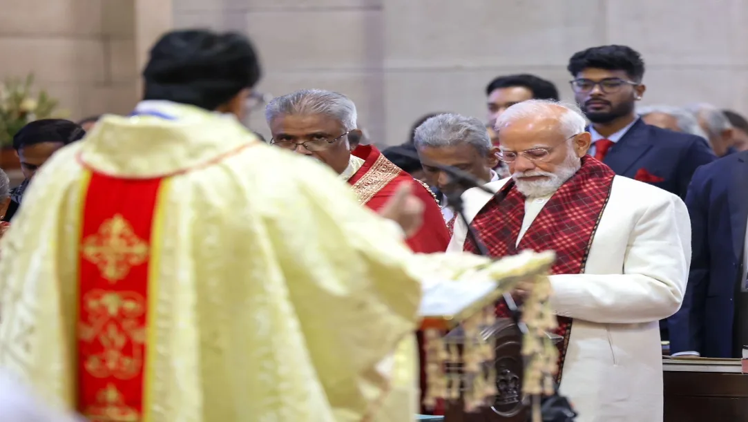 PM Modi Christmas video, Cathedral Church Redemption Delhi, Modi Christmas service 2025, Delhi Christmas prayers, Prime Minister church visit