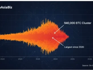 Bitcoin cost basis distribution heatmap showing a large volume cluster at the $84,000 price level.