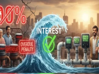Hubballi residential area with water meters and pipelines