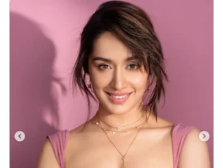 Shraddha Kapoor smiling in a pink outfit,