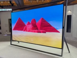 The new Samsung 130-inch MicroLED TV showcased in a luxury living room setting.
