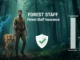 A group of Karnataka forest guards patrolling a lush green sanctuary, symbolizing the new ₹1 crore insurance security.