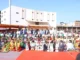 Flag hoisting ceremony by Prasad Abbayya and Mahesh Gaste at Nehru Stadium Hubballi.