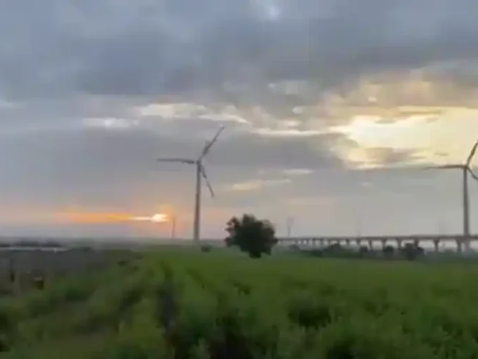 Close-up of the engineering arches of the Tidagundi Aqueduct with flowing water.