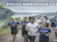 Promotional poster for the "Namma Police Namma Hemme" marathon 2026 starting from Tholankere, Hubballi.