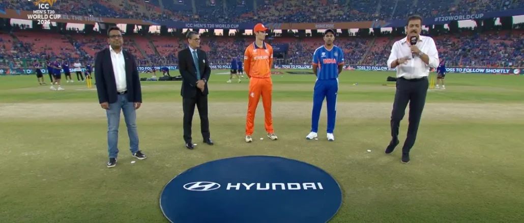 The Indian cricket team practicing under lights at Narendra Modi Stadium
