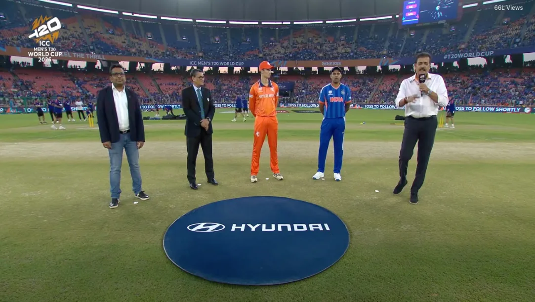The Indian cricket team practicing under lights at Narendra Modi Stadium