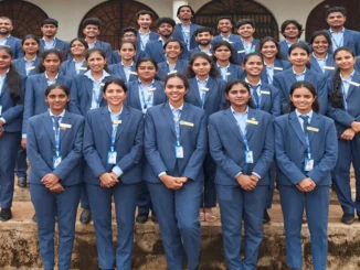 BCA students celebrating 100+ placements at P C Jabin Science College