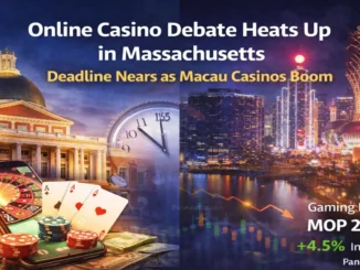 Casino industry news showing US gambling debates and Macau revenue boom