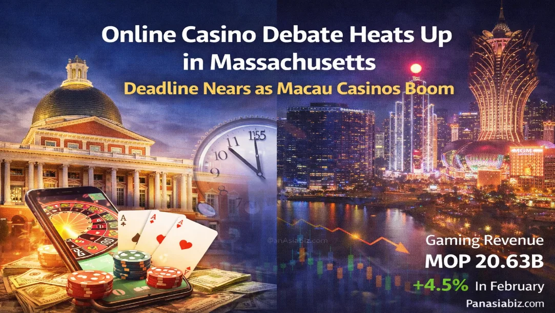 Casino industry news showing US gambling debates and Macau revenue boom