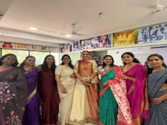 Renowned designer Ruma Devi visits NIF Global Hubballi, inspiring students with insights on handicrafts, rural livelihoods, and women empowerment.