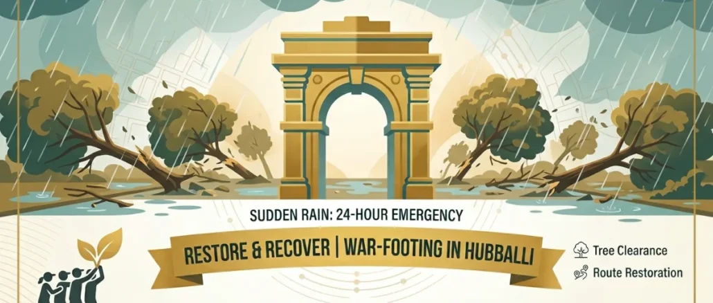 Hubballi Sudden Rain Pourakarmika Operation