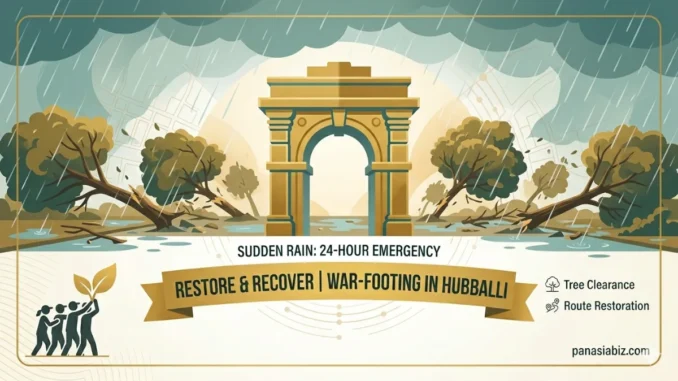 Hubballi Sudden Rain Pourakarmika Operation