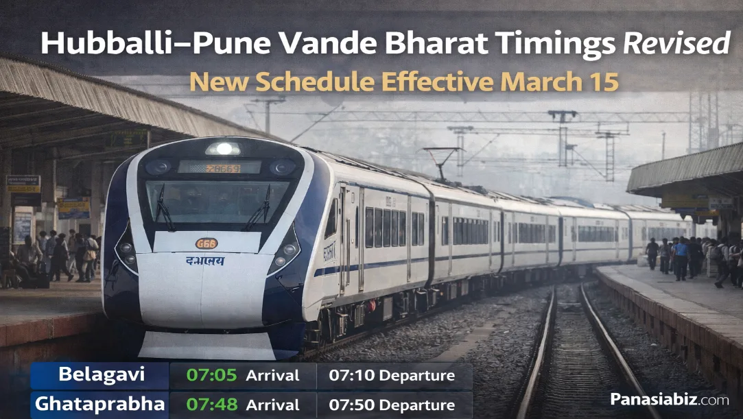 Vande Bharat Express at Belagavi station