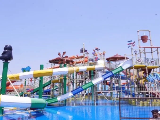 new water park near Begum Talab lake in Vijayapura on March 21, 2026