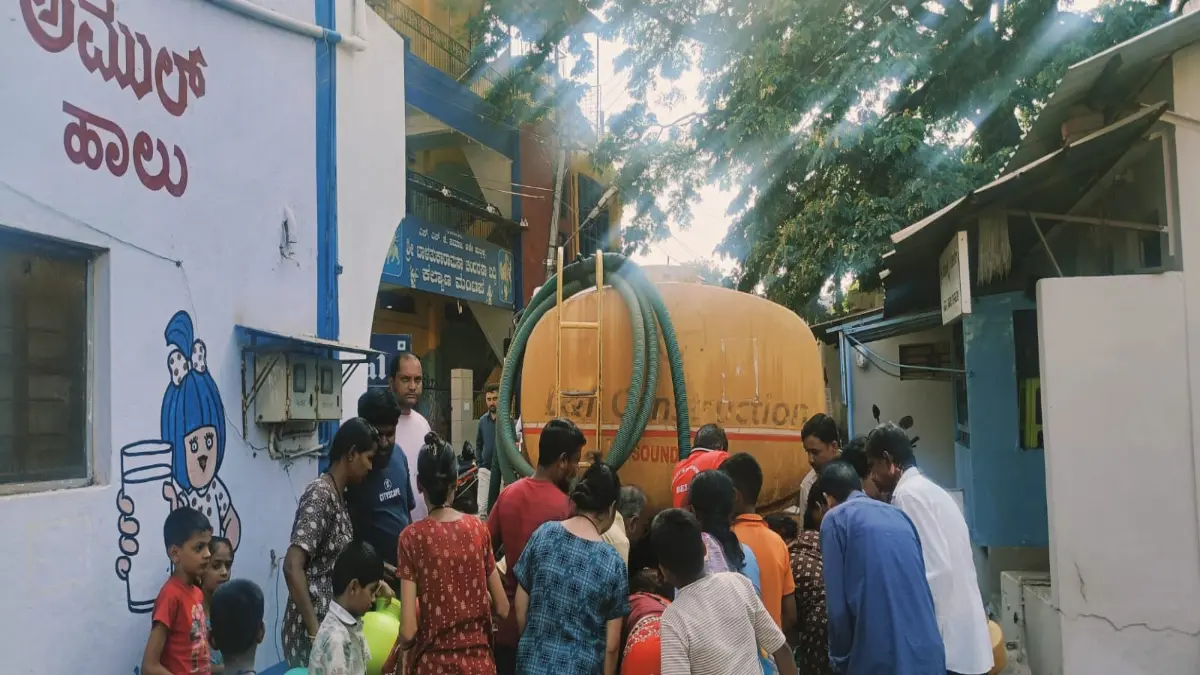 Water main burst Hubballi