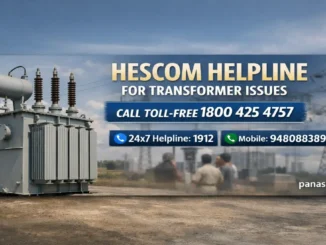 HESCOM poster showing transformer helpline numbers