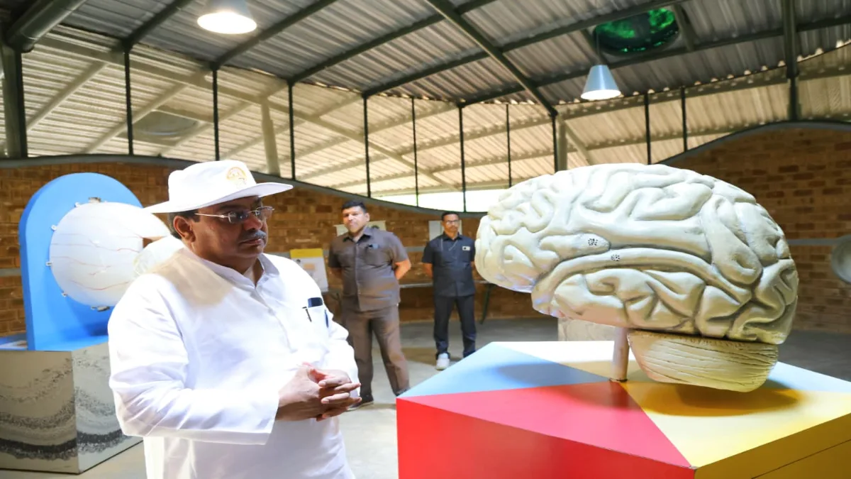 Children exploring science exhibits at Agastya Foundation Kuppam