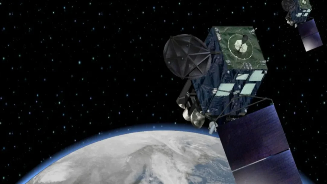 High-resolution satellite image of a typhoon over the Pacific Ocean captured by Himawari-9.