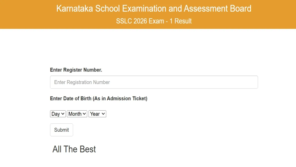 Karnataka SSLC Result 2026 on a laptop screen