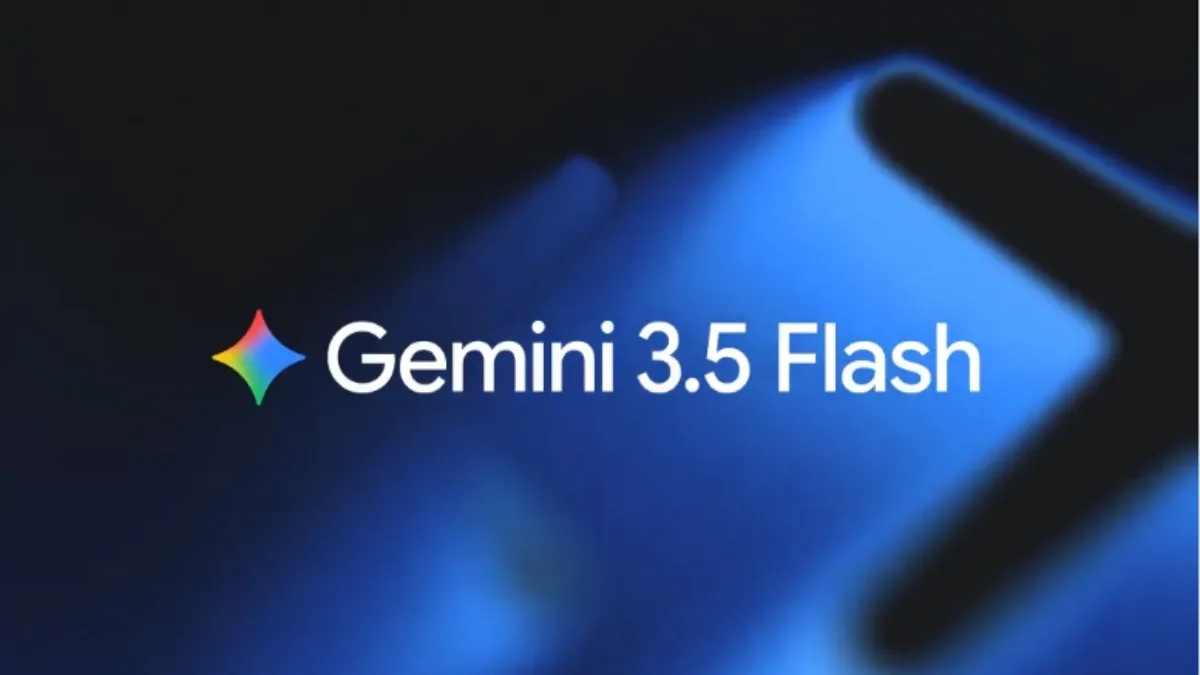 Google CEO Sundar Pichai presenting the new Gemini 3.5 Flash AI models and Gemini Spark personal agent on stage at the I/O 2026 keynote event.