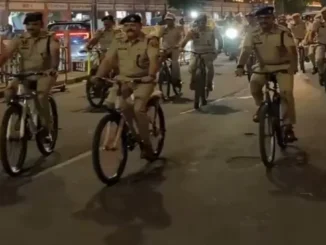 Jaipur police officers patrolling on bicycles after PM Modi fuel saving appeal May 2026