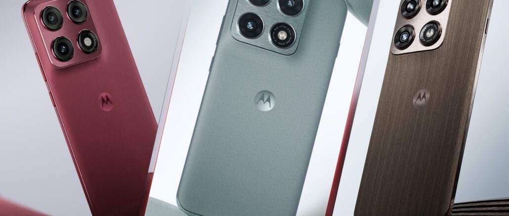 Motorola Edge 70 Pro Plus smartphone with curved OLED display and triple camera setup