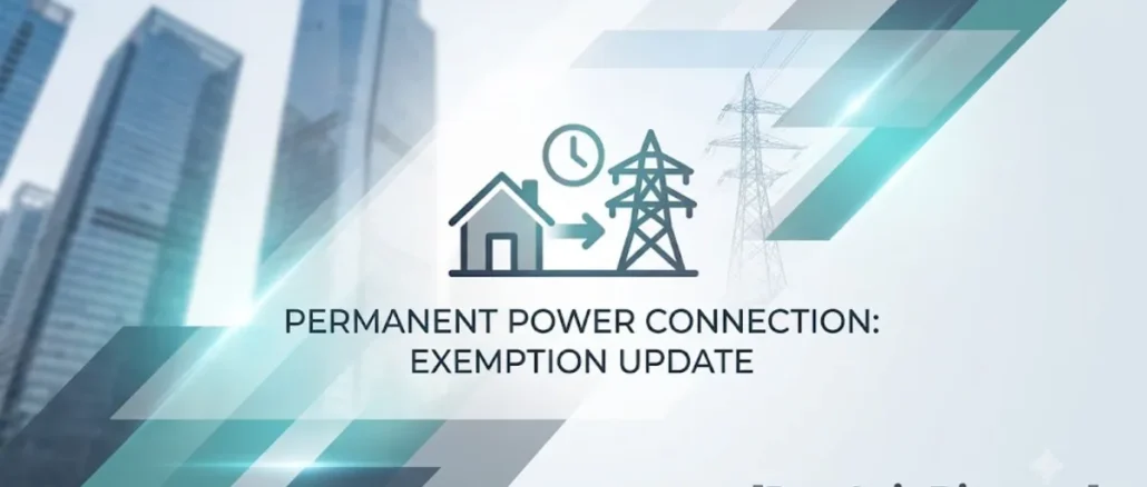 HESCOM detailing the permanent electricity connection exemption rules.