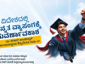 Karnataka Dr. B.R. Ambedkar International Scholarship 2026 for SC ST students studying abroad