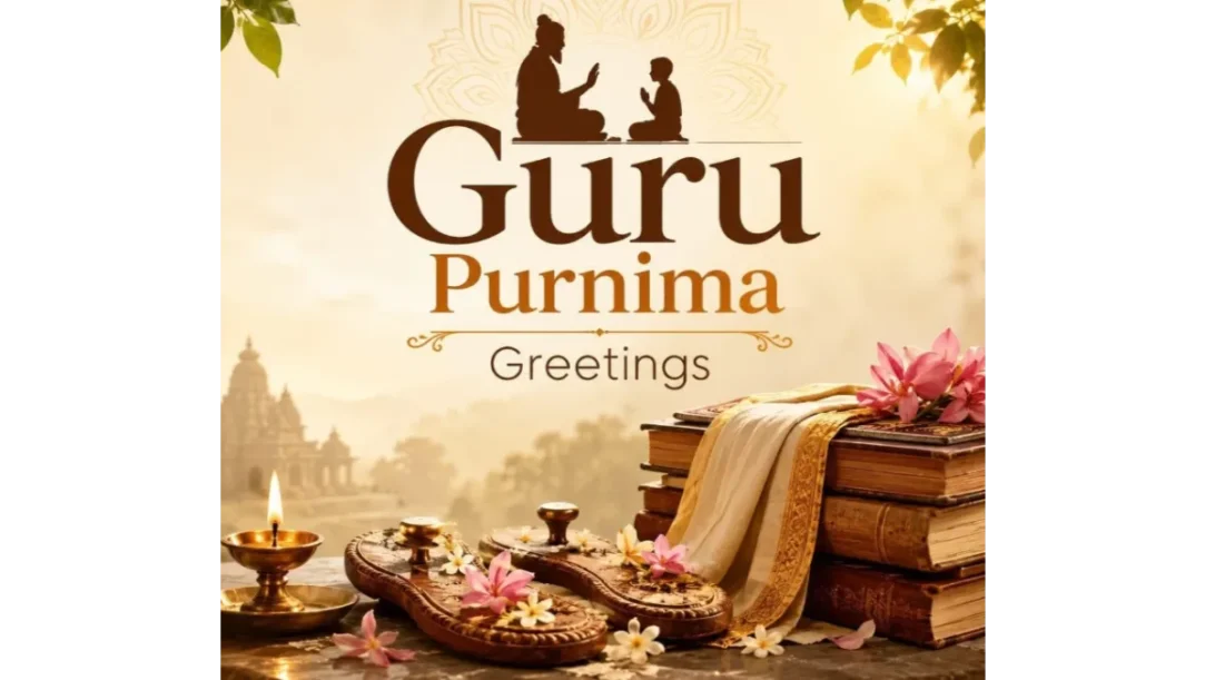 Happy Guru Purnima 2026 wishes and quotes greeting card