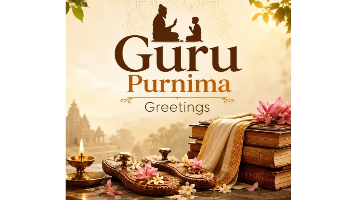Happy Guru Purnima 2026 wishes and quotes greeting card