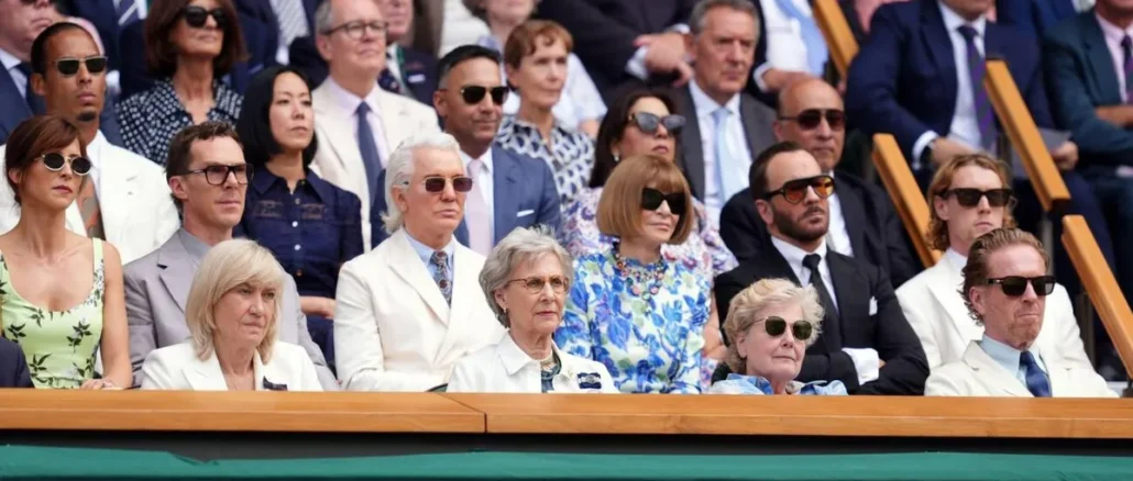 Photos and videos of Hollywood celebrities in Wimbledon Royal Box 2026 finals weekend