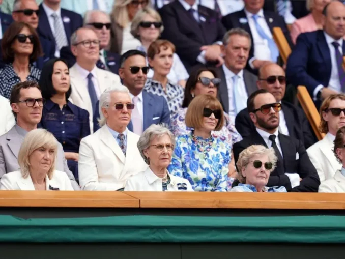 Photos and videos of Hollywood celebrities in Wimbledon Royal Box 2026 finals weekend