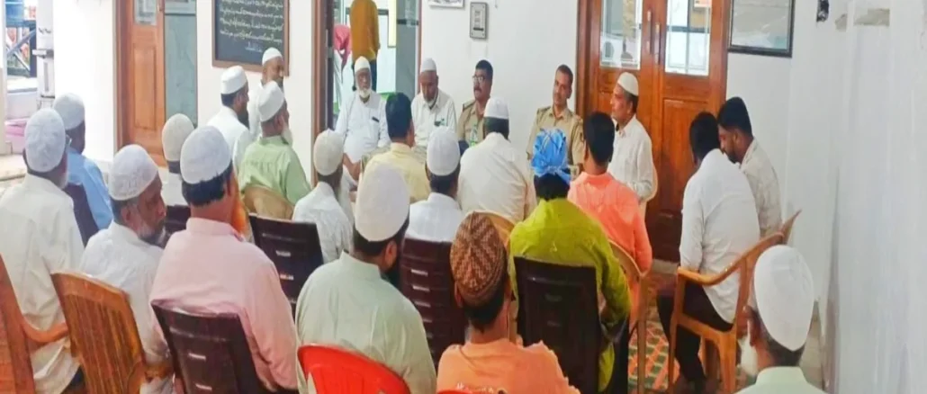 Vidyaranyapura police Jamia Masjid, communal harmony Bengaluru