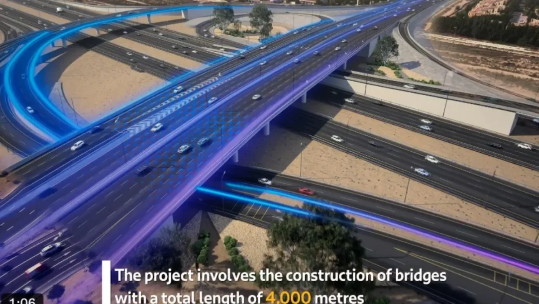Dubai RTA four-lane bridge Al Qudra intersection