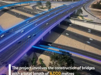Dubai RTA four-lane bridge Al Qudra intersection