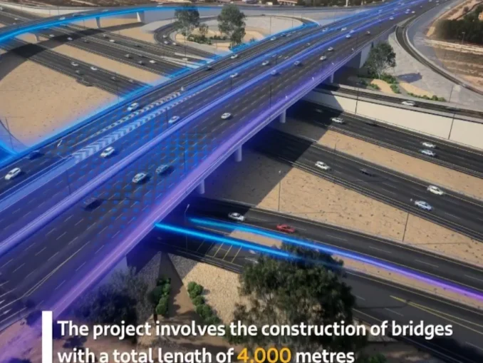 Dubai RTA four-lane bridge Al Qudra intersection