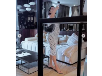 Pregnant Samantha Ruth Prabhu viral brown white Instagram look baby bump glow