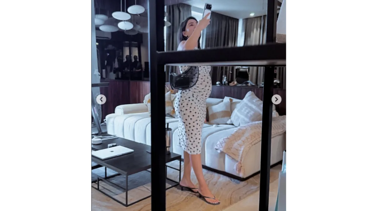 Pregnant Samantha Ruth Prabhu viral brown white Instagram look baby bump glow