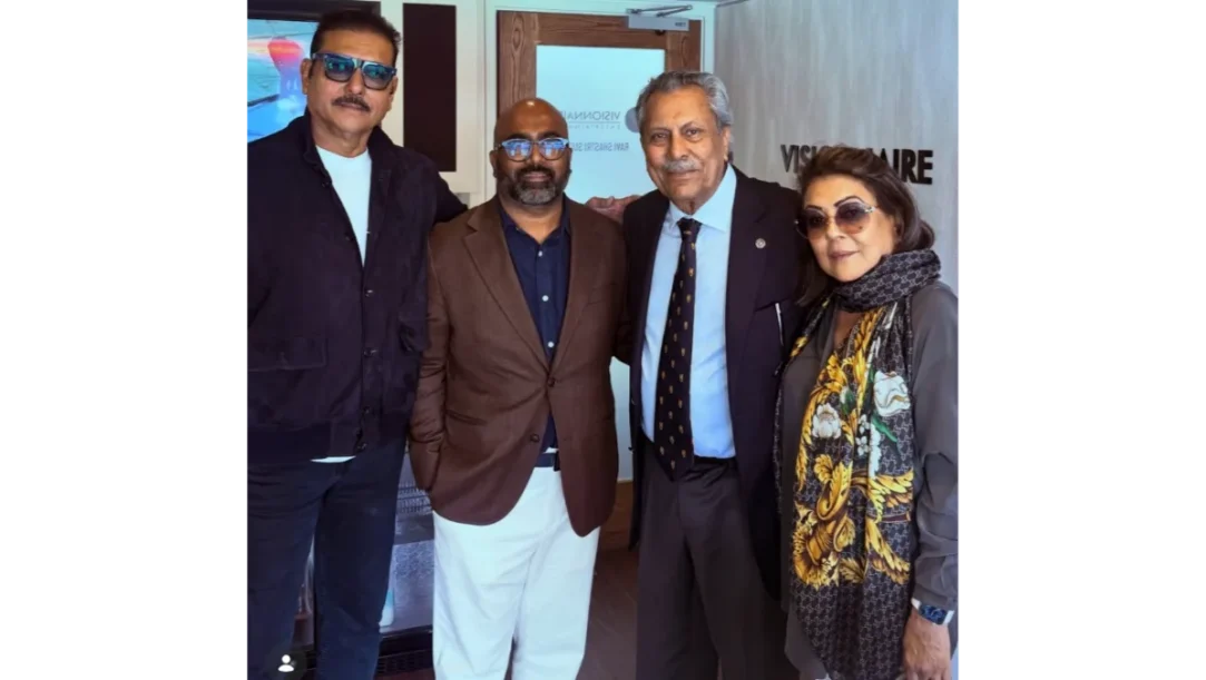 Ravi Shastri with Zaheer Abbas family Instagram post Home of Cricket