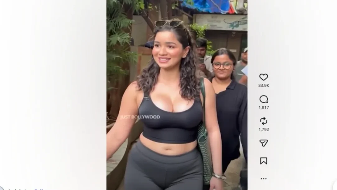 Watch screenshot from viral Sara Tendulkar deepfake video circulating on Instagram