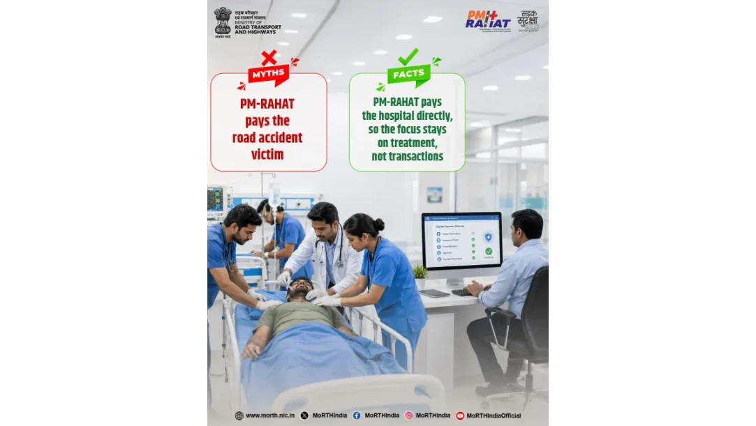 PM Rahat Scheme ₹1.5 lakh cashless road accident treatment how to apply 112