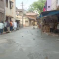 Cement-concrete road work in Gurusiddheshwar Nagar, Ward 65, Hubballi