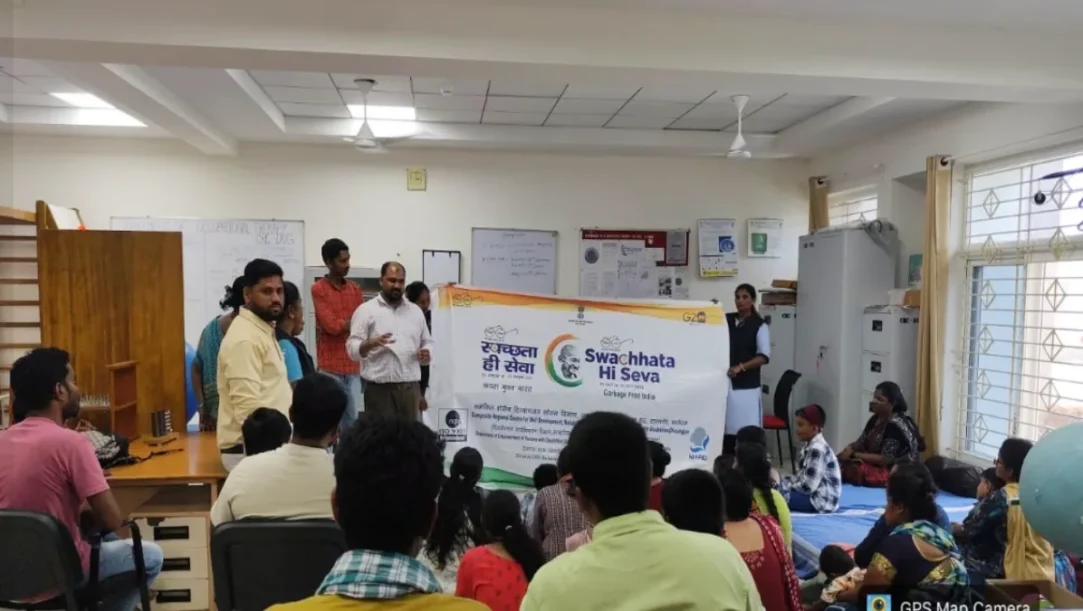 Cleanliness session at the Composite Regional Centre in Davanagere during Swachhata Pakhwada 2026